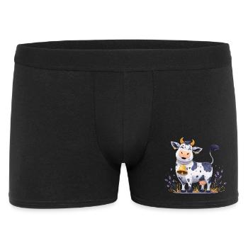 Funny cow with bell - Men's Boxer Shorts - black - Front