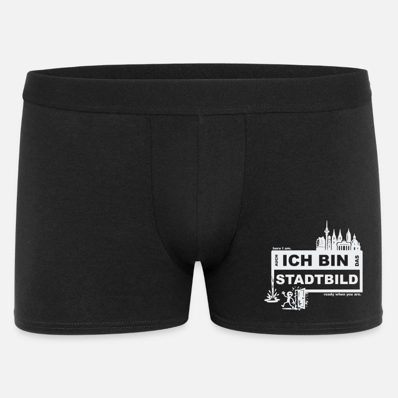 Stadtbild - deutsch - ready when you are - Männer Boxer Shorts - Schwarz