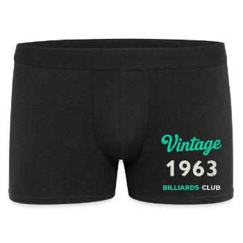 Vintage 1963 – Billiards Club Retro Birth Year - Men's Boxer Shorts - black - Front
