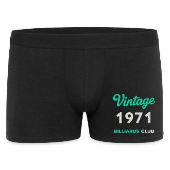 Vintage 1971 – Billiards Club Retro Birth Year - Men's Boxer Shorts - black - Front