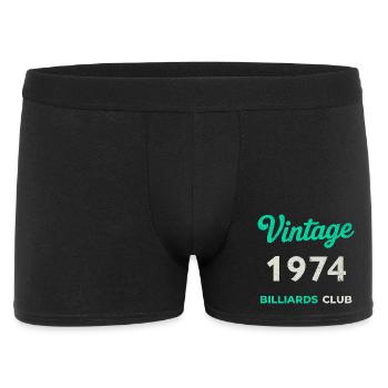 Vintage 1974 – Billiards Club Retro Birth Year - Men's Boxer Shorts - black - Front