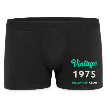 Vintage 19755 – Billiards Club Retro Geburtsjahr - Männer Boxer Shorts - Schwarz - Vorne