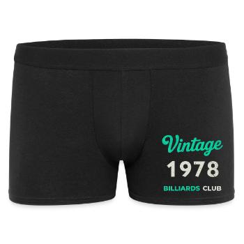 Vintage 1978 – Billiards Club Retro Birth Year - Men's Boxer Shorts - black - Front
