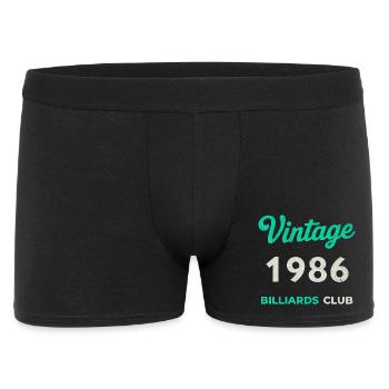Vintage 1986 – Billiards Club Retro Birth Year - Men's Boxer Shorts - black - Front