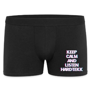 Hardtekk Tekk - Männer Boxer Shorts - Schwarz - Vorne
