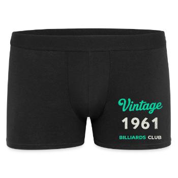 Vintage 1961 – Billiards Club Retro Birth Year - Men's Boxer Shorts - black - Front