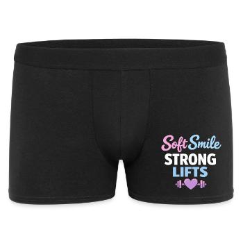Anime Starkes Mädchen, Das Die Kraft Im - Männer Boxer Shorts - Schwarz - Vorne