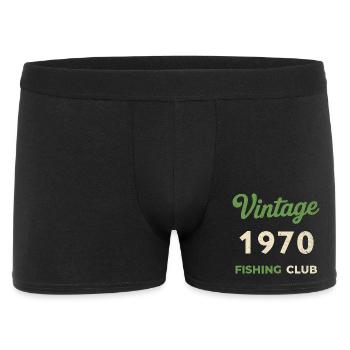 Vintage 1970 – Fishing Club Retro Birth Year - Men's Boxer Shorts - black - Front