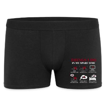 Choses que je fais pendant mon temps libre - Boxer Homme - noir - Devant