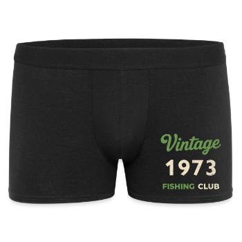 Millésime 1973 – Année de naissance rétro du club de pêche - Boxer Homme - noir - Devant