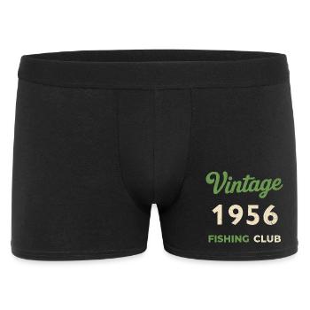 Vintage 1956 – Fishing Club Retro Birth Year - Men's Boxer Shorts - black - Front