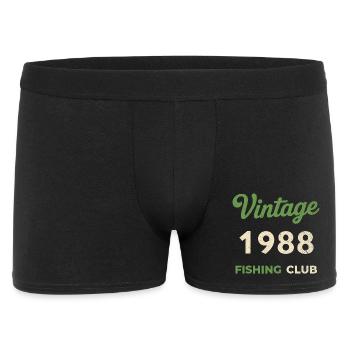 Vintage 1988 – Fishing Club Retro Birth Year - Men's Boxer Shorts - black - Front