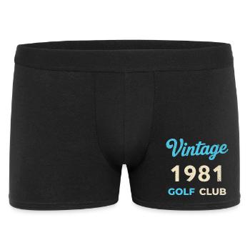 Cadeau rétro de l’année de naissance vintage du club de golf de 1981 - Boxer Homme - noir - Devant
