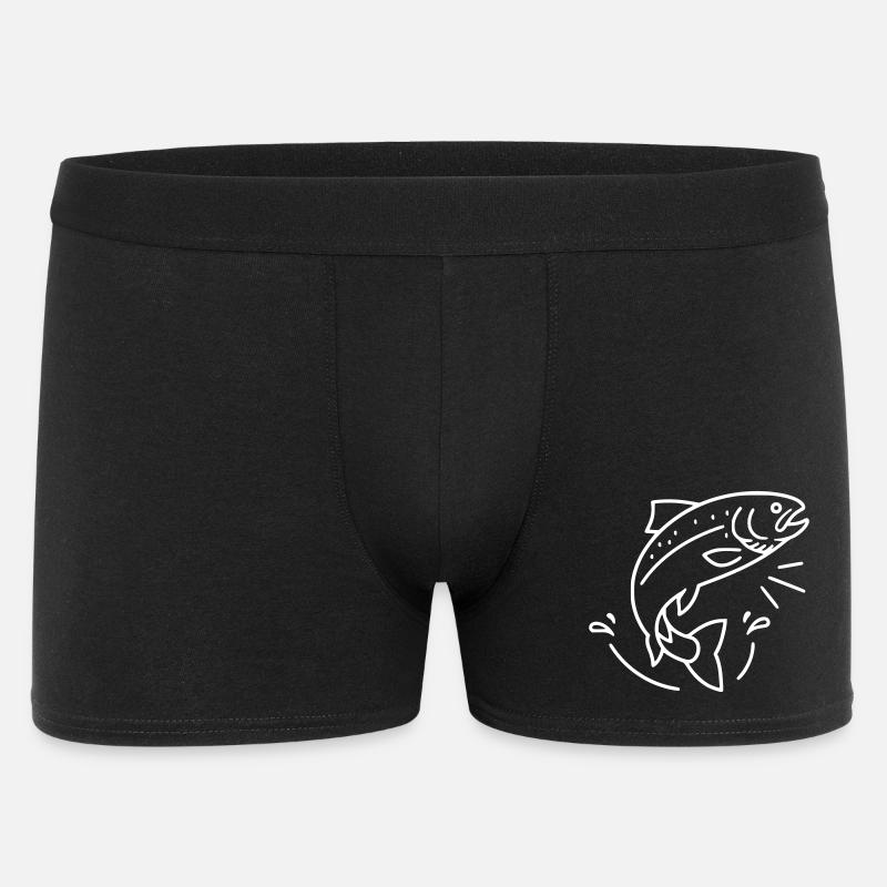 Springende Forelle Fisch Angeln Action - Männer Boxer Shorts - Schwarz
