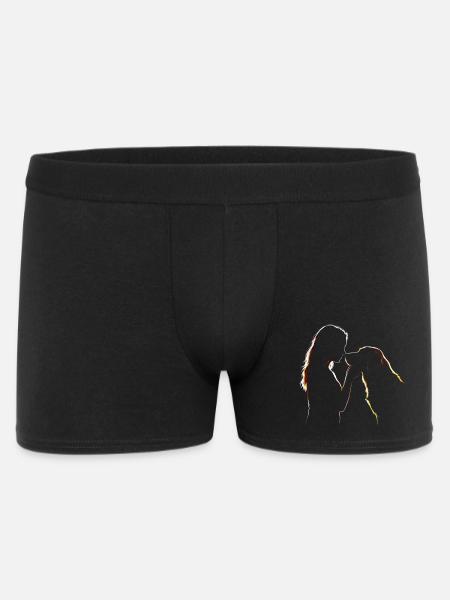 Dog Love Line Art - Men's Boxer Shorts - black
