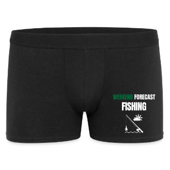 Weekend Forecast Fishing – Angeln Design - Men's Boxer Shorts - black - Front