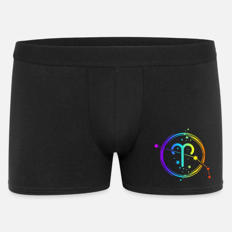 Widder-Horoskop, Tierkreiszeichen und Astrologie - Männer Boxer Shorts - Schwarz