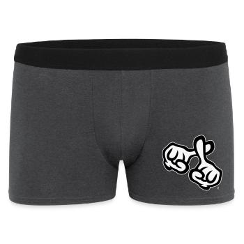 Croisez les doigts (mains / croix / religion / NEG 1C) - Boxer Homme - charbon - Devant