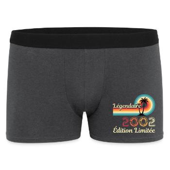 Legendary 2002, Limited Edition - Men's Boxer Shorts - charcoal grey - Front