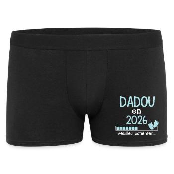 Dadou en 2026 Cadeau futur Papi - Boxer Homme - noir - Devant