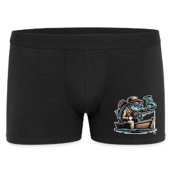 Fishing Norway Funny Fish - Men's Boxer Shorts - black - Front