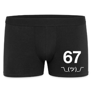 Six Seven 67 Meme Humor Gift Idea Funny - Men's Boxer Shorts - black - Front
