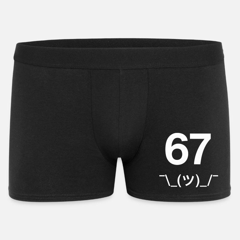Six Seven 67 Meme Humor Gaveidé Sjov - Boxer Shorts til mænd - sort