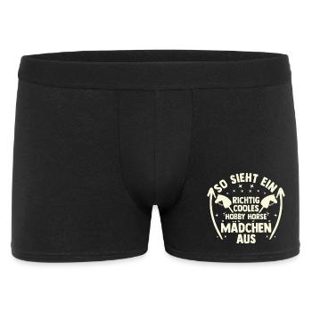 Steckenpferd Hobbyhorse Hobby Horsing - Männer Boxer Shorts - Schwarz - Vorne