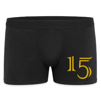 15. 15 ANS. 15e ANNIVERSAIRE. ANNIVERSAIRE 15 ANS. - Boxer Homme - noir - Devant