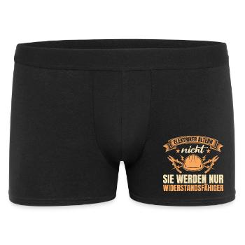 Elektriker altern nicht – Widerstandsfähiger - Männer Boxer Shorts - Schwarz - Vorne