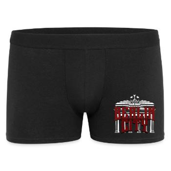 Berlin City lettering with Brandenburg Gate - Men's Boxer Shorts - black - Front