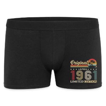 65e anniversaire cadeau Mari Femme Original 1961 - Boxer Homme - noir - Devant