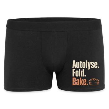 Autolyse Fold Bake Pie Typography - Men's Boxer Shorts - black - Front