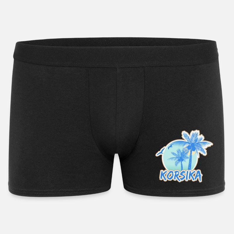 Strand Korsika - Männer Boxer Shorts - Schwarz