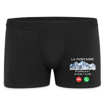 La Montagne m'appelle: je dois y aller - Boxer Homme - noir - Devant