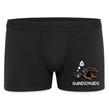 Hundemüde Dobermann Dobermannbesitzer Dobermänner - Männer Boxer Shorts - Schwarz - Vorne