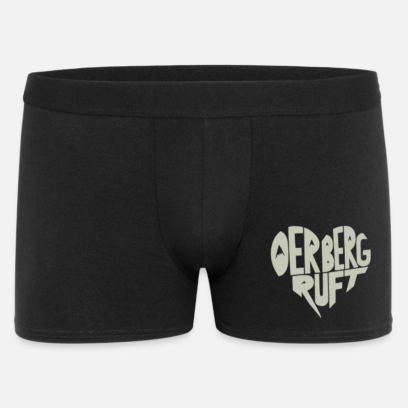 Der Berg ruft Herzdesign - Männer Boxer Shorts - Schwarz