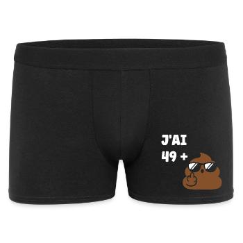 50 ans - Boxer Homme - noir - Devant