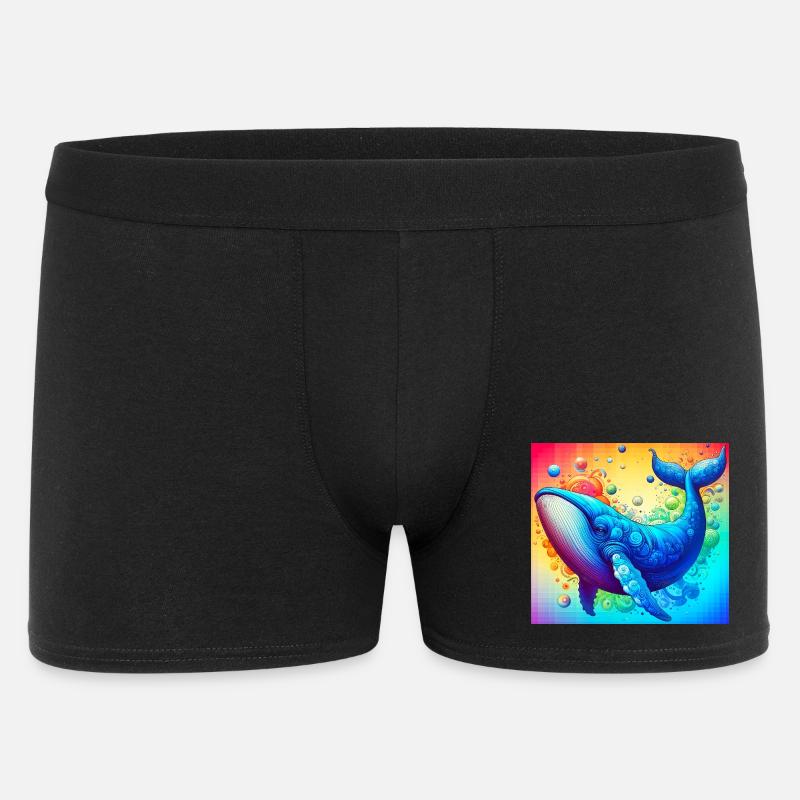 Wal - Männer Boxer Shorts - Schwarz