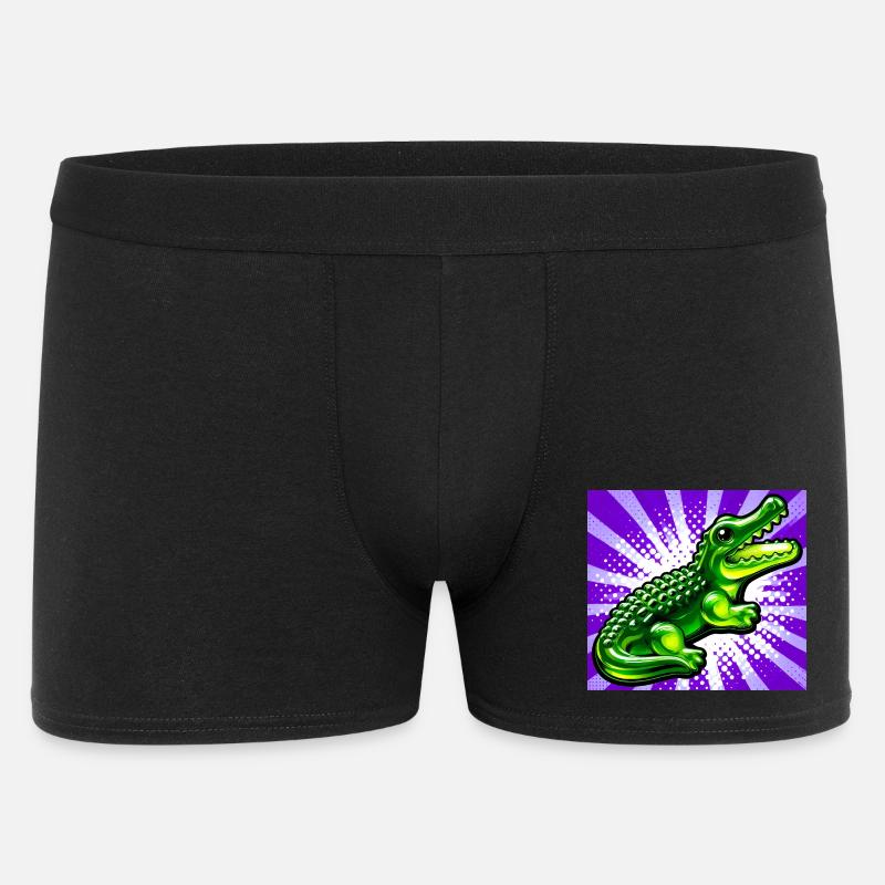 Krokodil - Männer Boxer Shorts - Schwarz