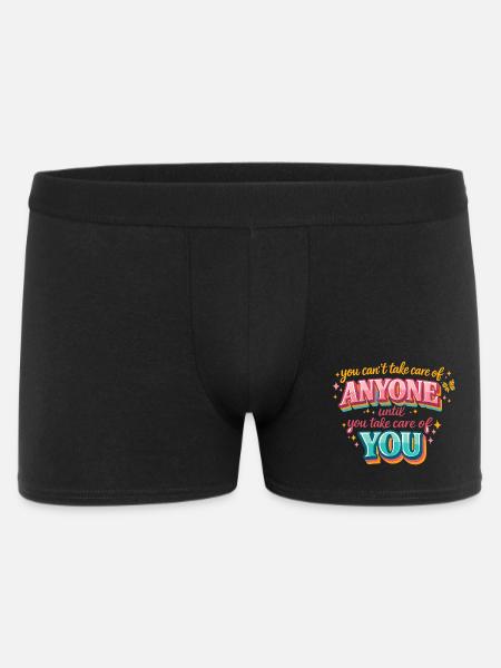 Treat Yourself First: Retro Self-Care - Men's Boxer Shorts - black