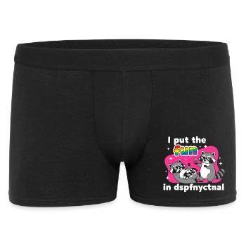 Disco Raccoons : Rainbow Fun - Boxer Homme - noir - Devant