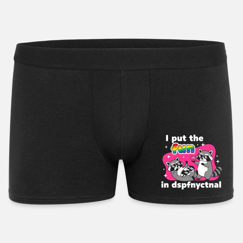 Disco Raccoons: Rainbow Fun - Men's Boxer Shorts - black