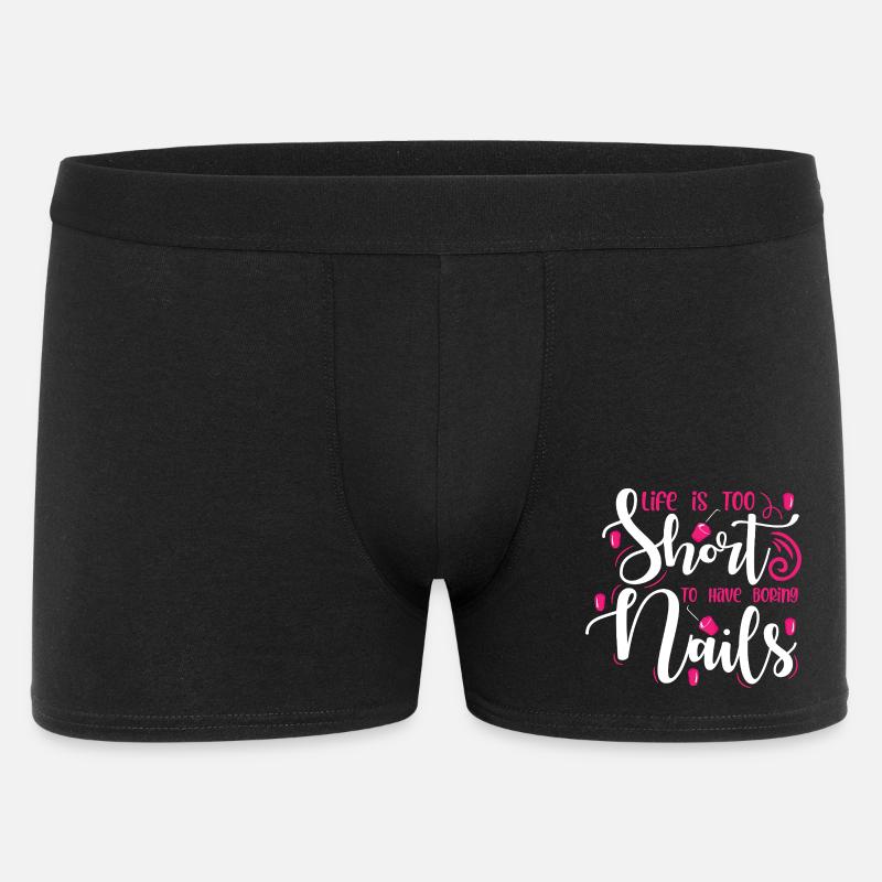 Nageldesigner Nageldesignerin Kosmetik Nagelstudio - Männer Boxer Shorts - Schwarz