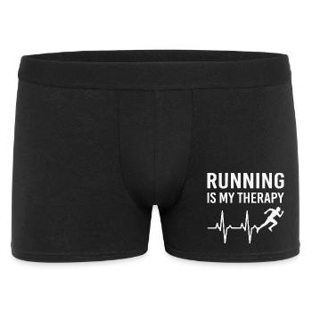 Running Is Therapy Running T-Shirt - Men's Boxer Shorts - black - Front