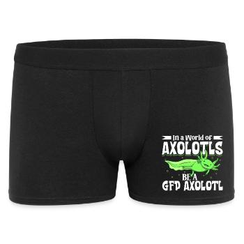 Soyez un axolotl GFP - Boxer Homme - noir - Devant
