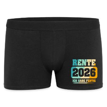 Rentner Rente 2026 - Männer Boxer Shorts - Schwarz - Vorne