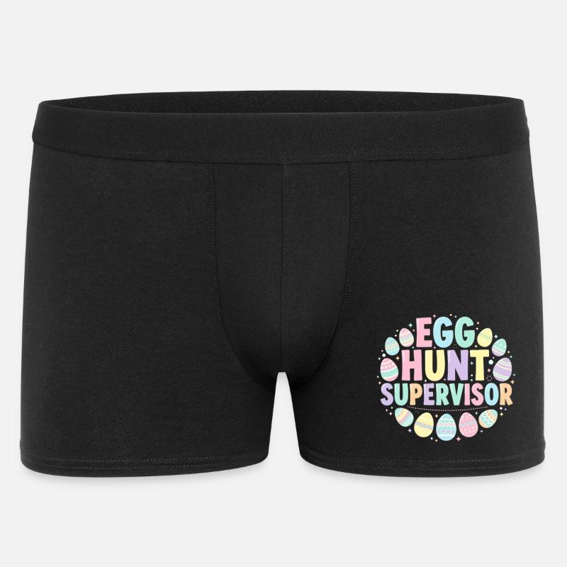 Oster-Eier-Aufseher - Männer Boxer Shorts - Schwarz