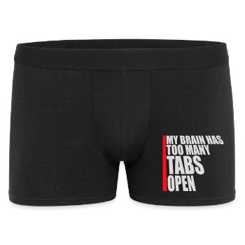 My Brain Has Too Many Tabs Open Lustig Grübeln - Men's Boxer Shorts - black - Front
