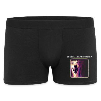 Chien Hard Techno – Outfit Humor Rave Techno - Männer Boxer Shorts - Schwarz - Vorne